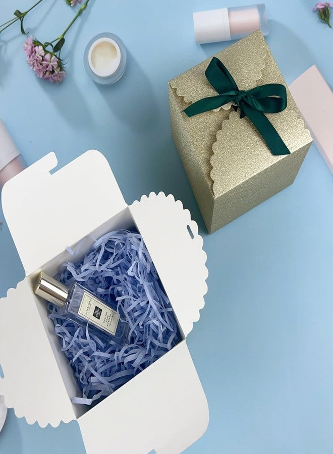 WEI LONG 15PCS Small Gift Boxes, Gold Gift Box with Jasper Ribbon Wedding Favor Boxes Fancy Gift Boxes with Lids for Anniverary,Birthday,Party,Homemade Chocolate Cookie, 4.7x4.7x3.5 inch(L,Gold) - Image 3